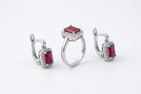 Stylish Matching Ring & Earrings Set for Women