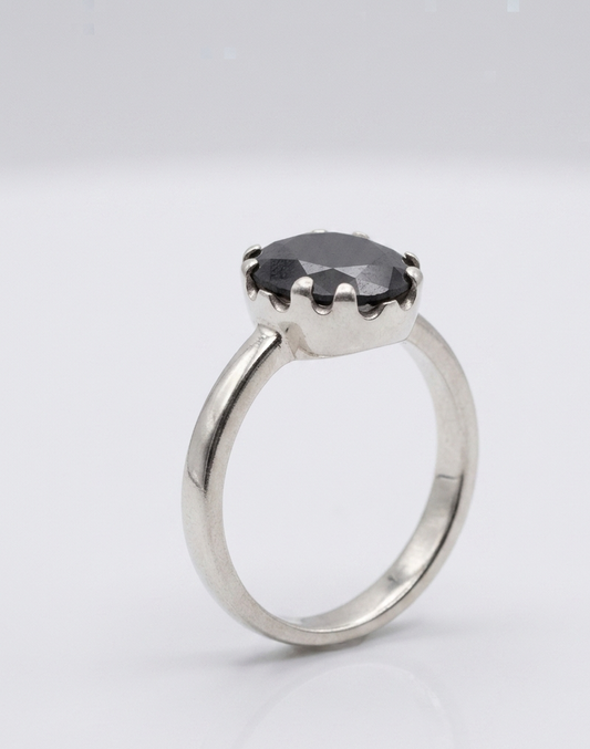 Black Stone Design – 925 Sterling Silver Ring