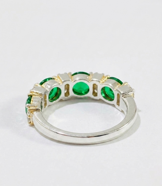 Green Stone Design – 925 Sterling Silver Ring