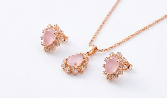 Classic Crystal Pendant & Earrings Set