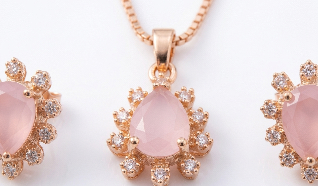 Classic Crystal Pendant & Earrings Set