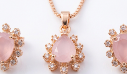 Classic Crystal Pendant & Earrings Set