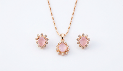 Classic Crystal Pendant & Earrings Set