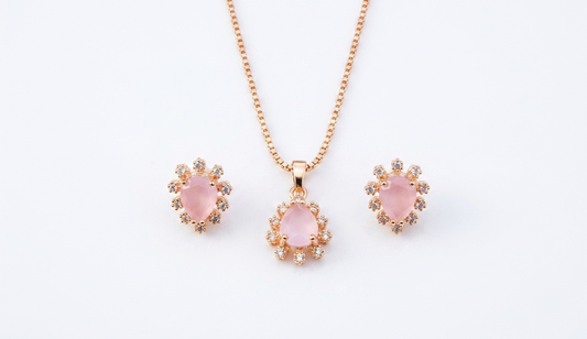 Classic Crystal Pendant & Earrings Set