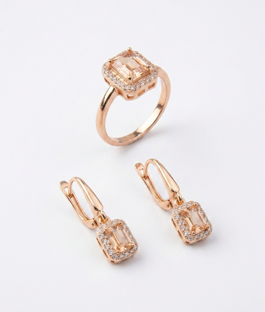 Classic Jewelry Set – Ring with Earrings