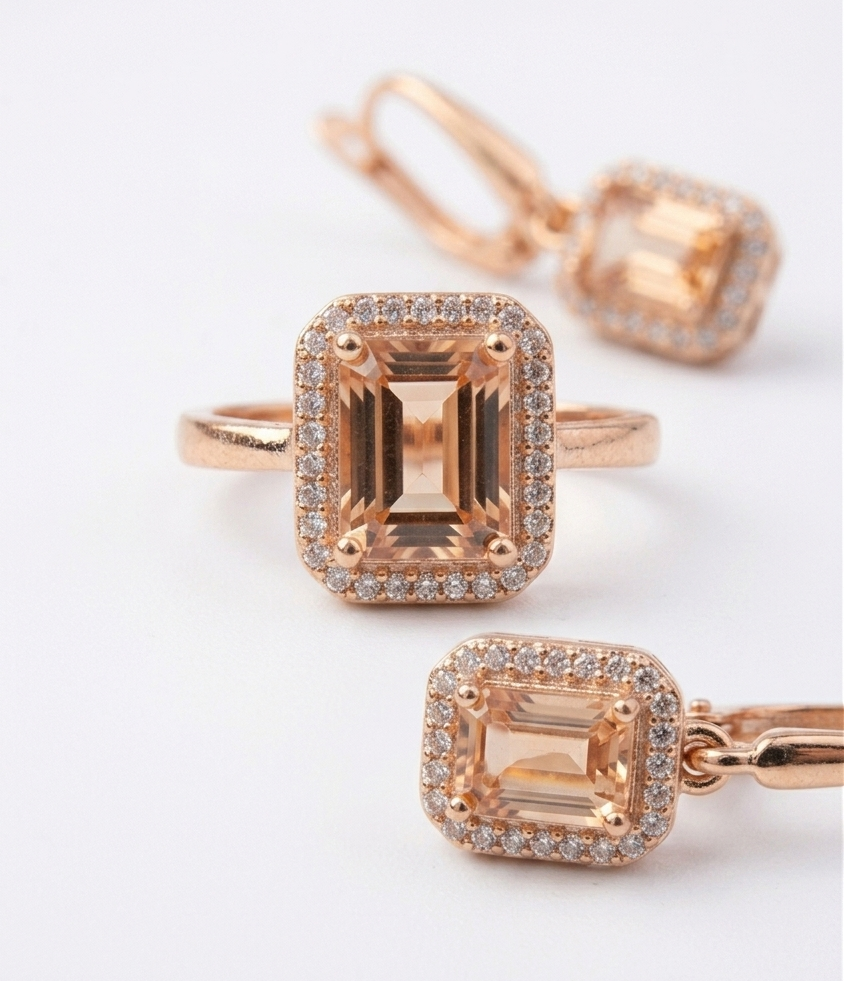 Classic Jewelry Set – Ring with Earrings