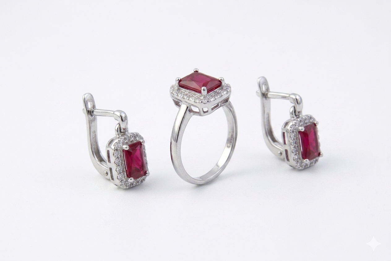 Stylish Matching Ring & Earrings Set for Women